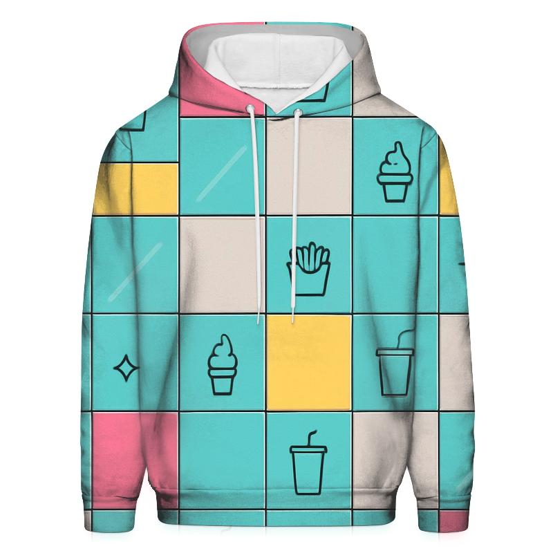 Mall Food Court Neon Tiles hoodie trends