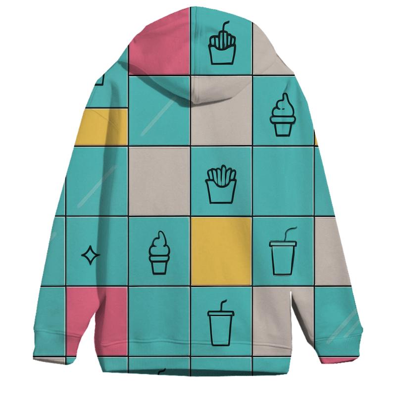 Mall Food Court Neon Tiles hoodie trends