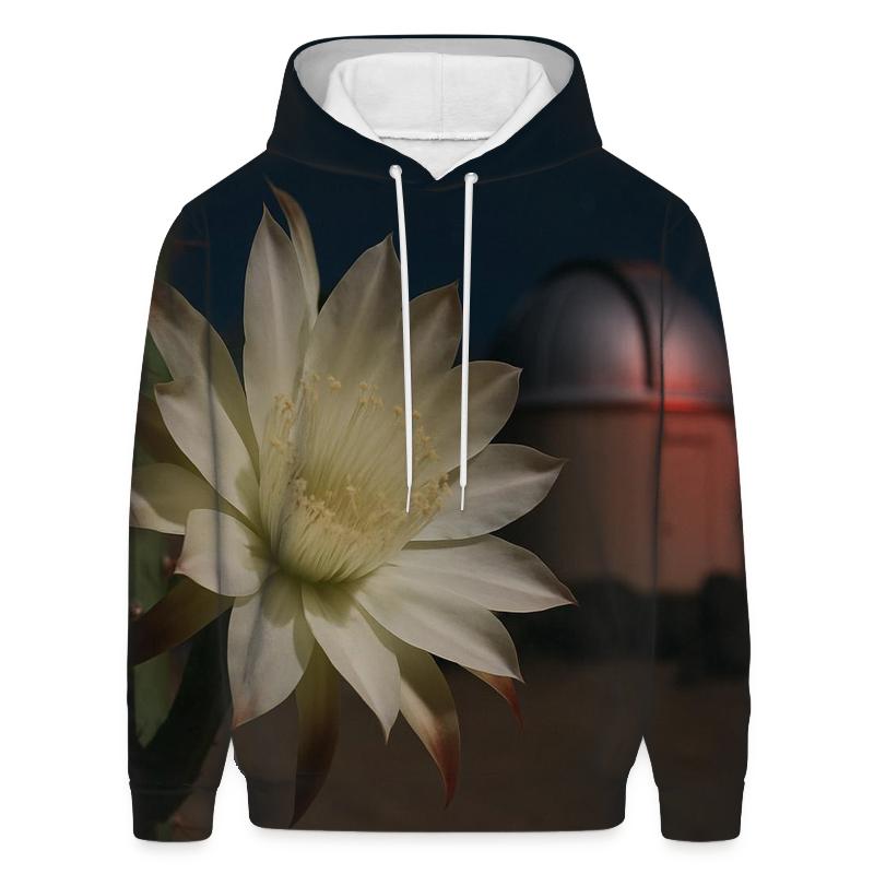 Night Blooming Cereus Under Desert Observatory Glow heavyweight hoodies