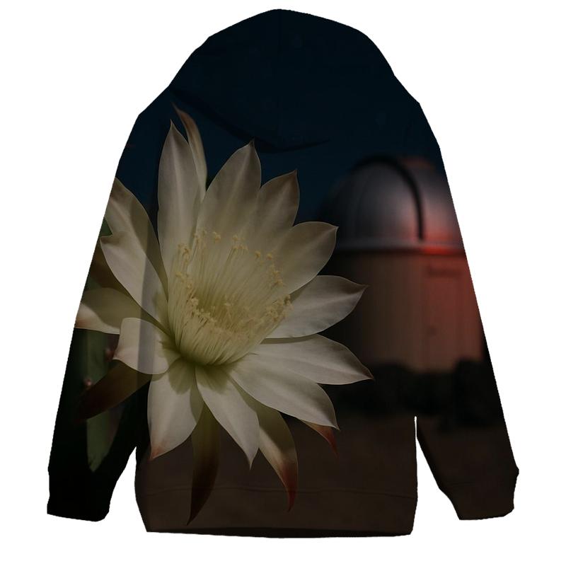 Night Blooming Cereus Under Desert Observatory Glow heavyweight hoodies
