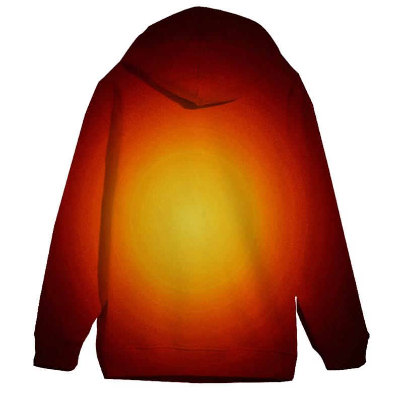 Solar Corona Ember Fade custom hoodies
