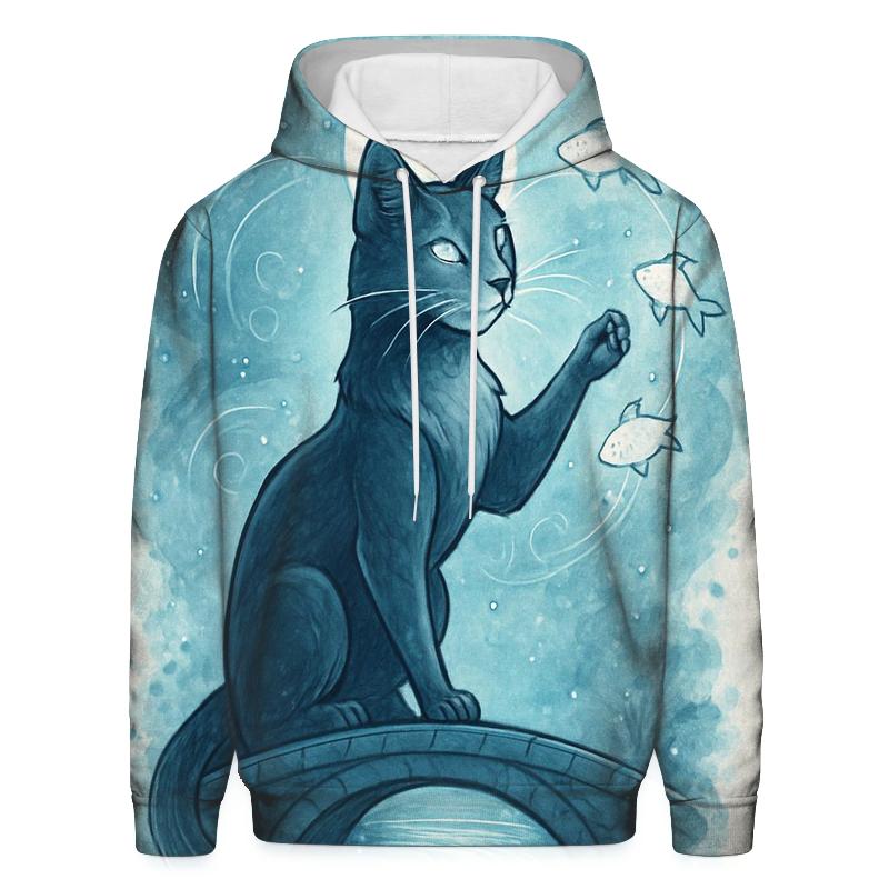 Lantern Tide Guardian Cat printed hoodies