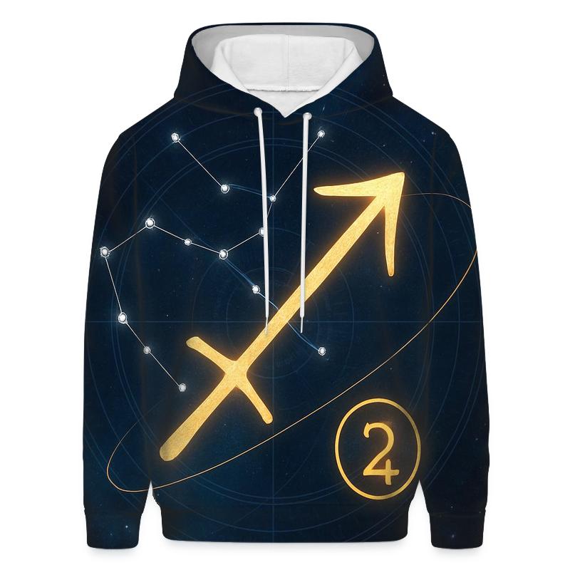 Sagittarius Jupiter Retrograde Star Compass hoodie designs