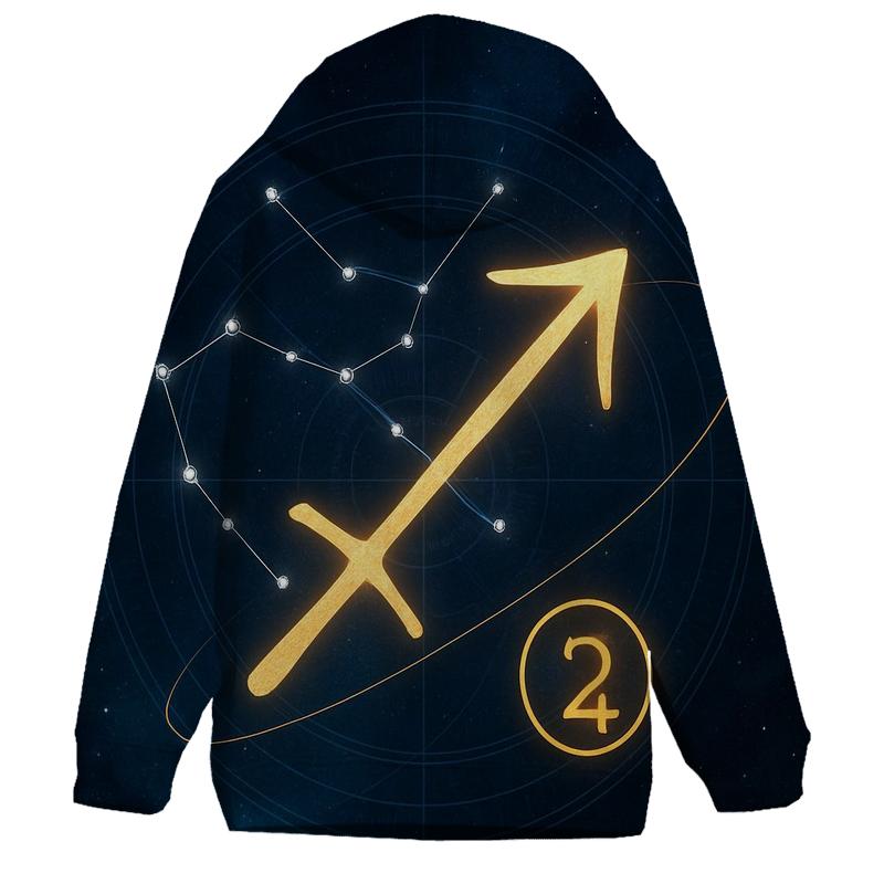 Sagittarius Jupiter Retrograde Star Compass hoodie designs