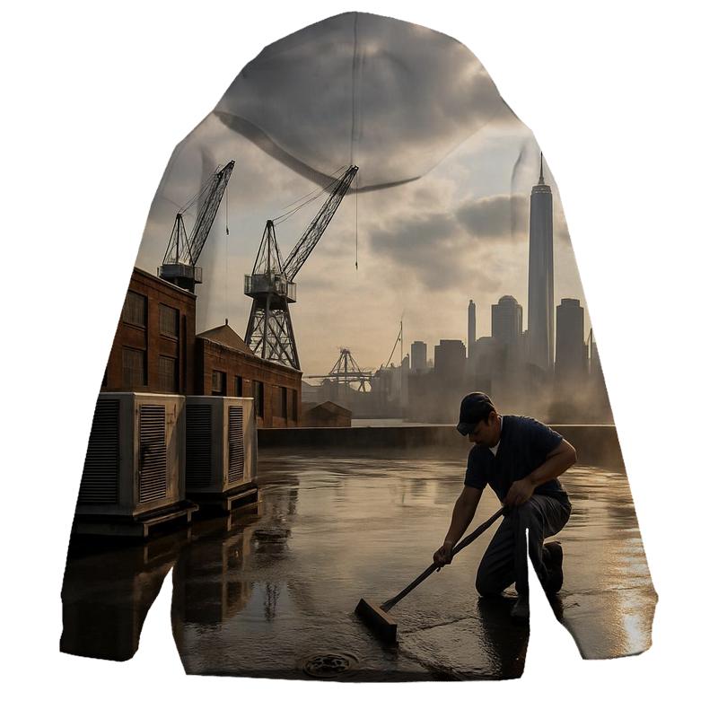After The Storm At The Brooklyn Navy Yard Roofline premium hoodies