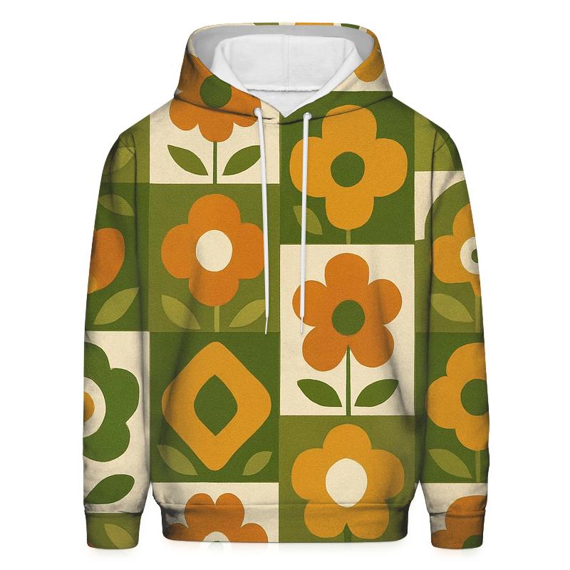 Avocado Kitchen Tile Bloom printed hoodies