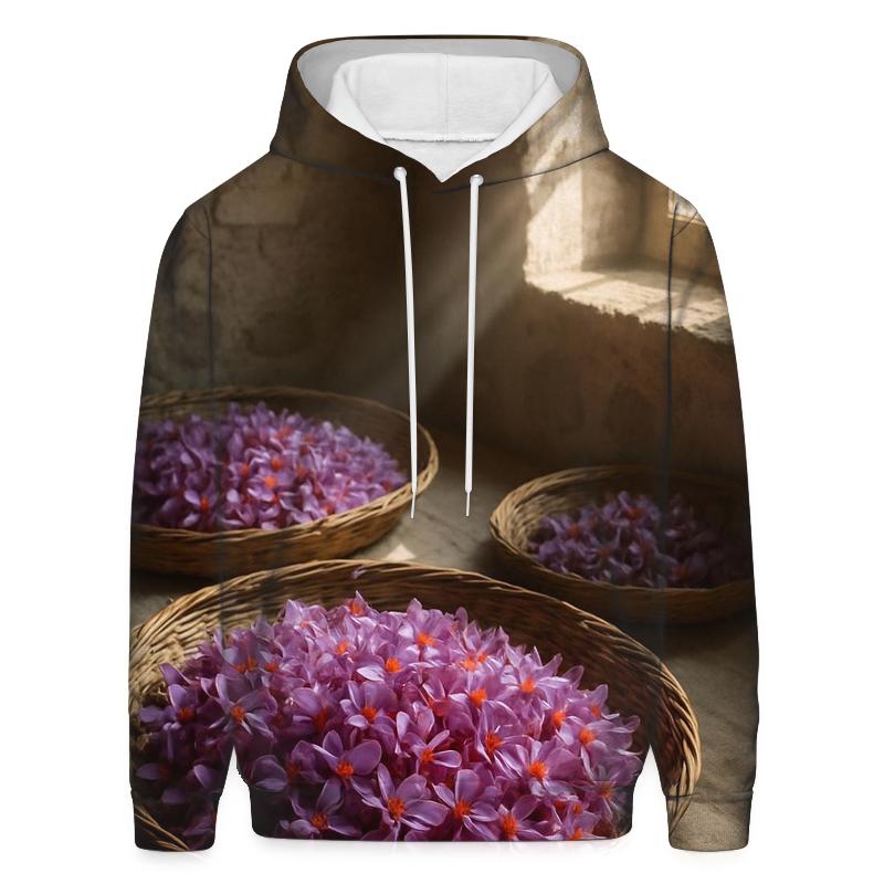 Saffron Crocus Harvest Trays In Mountain Stone Barn zip-up hoodies