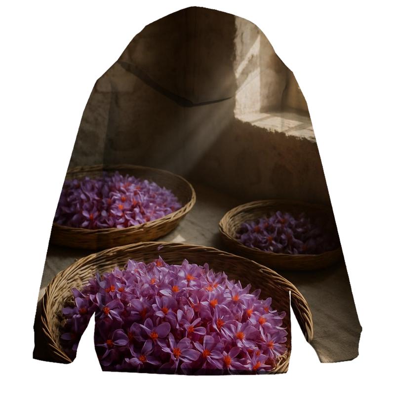 Saffron Crocus Harvest Trays In Mountain Stone Barn zip-up hoodies