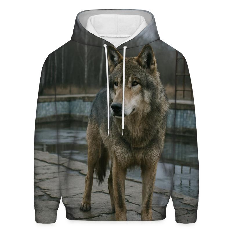 Chernobyl Exclusion Zone Wolf At The Mosaic Pool hoodie designs
