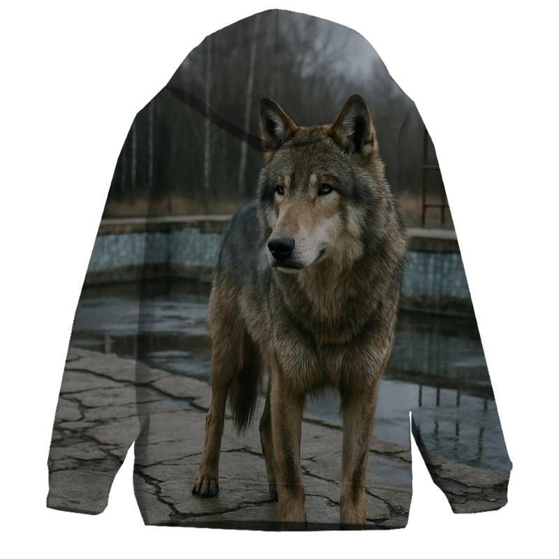 Chernobyl Exclusion Zone Wolf At The Mosaic Pool hoodie designs