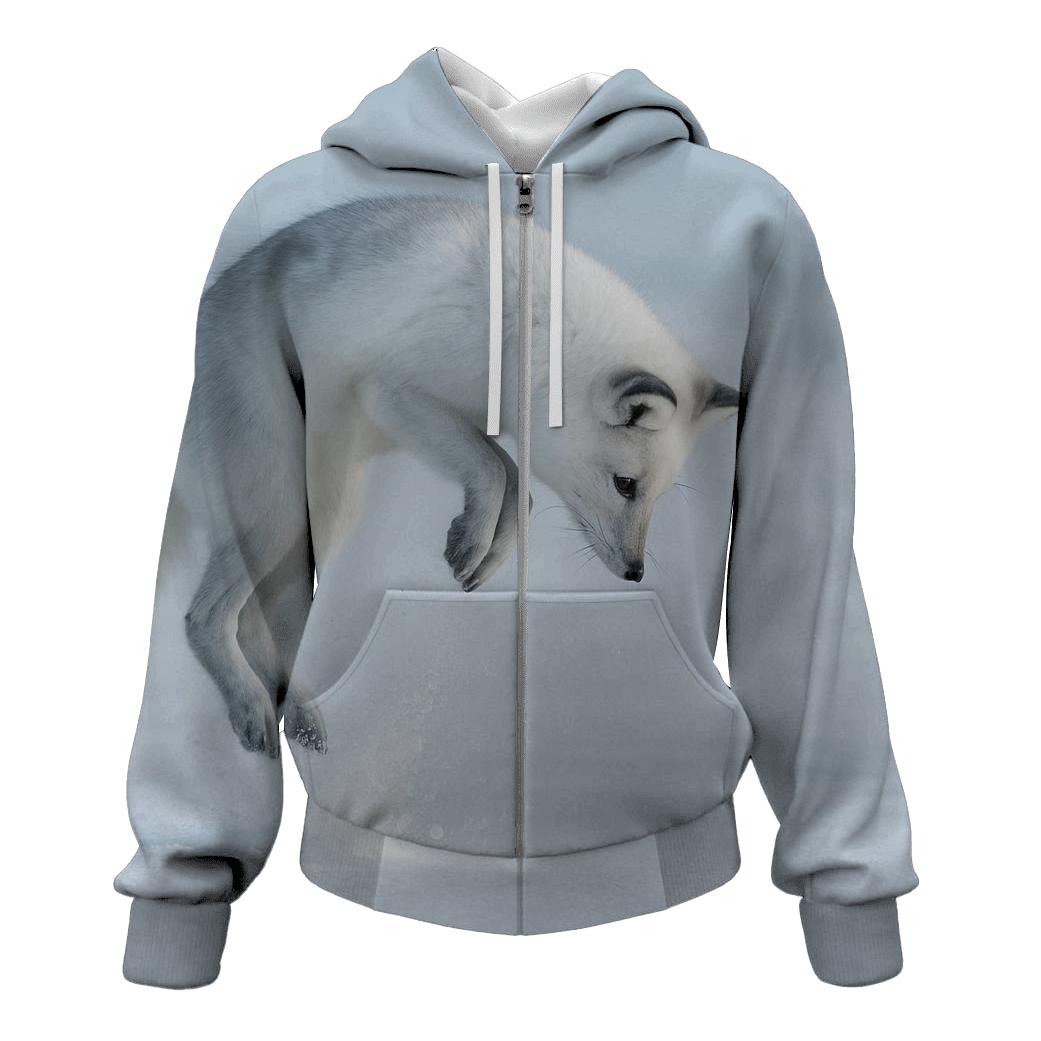 Tundra Pounce Arctic Fox premium hoodies