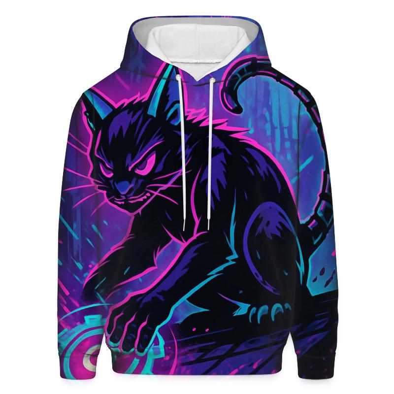Neon Alley Gearshift Cat hoodie trends
