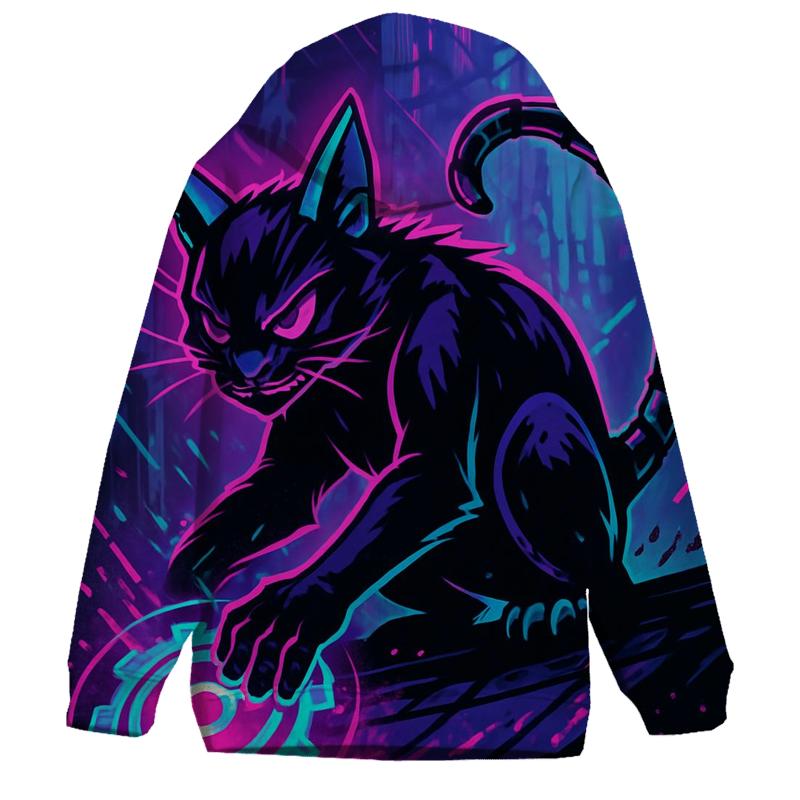 Neon Alley Gearshift Cat hoodie trends