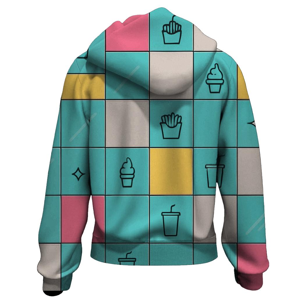 Mall Food Court Neon Tiles hoodie trends