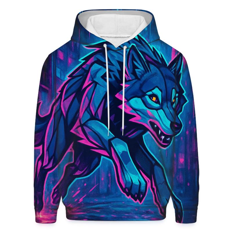 Neon Monsoon Street Wolf Run embroidered hoodies