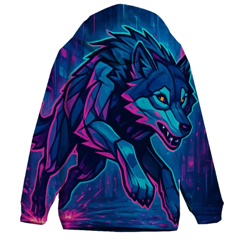 Neon Monsoon Street Wolf Run embroidered hoodies