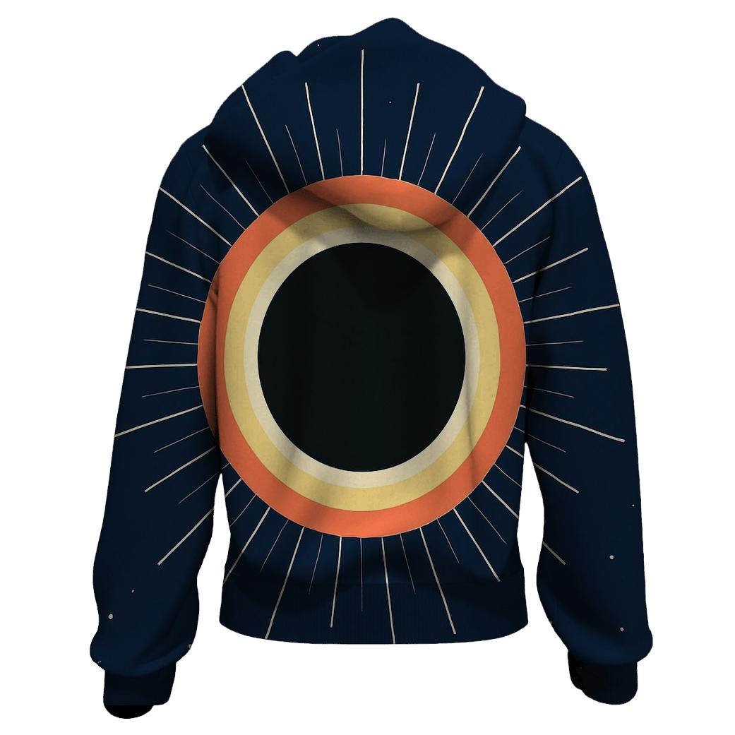 Eclipse Corona Petal Array zip-up hoodies