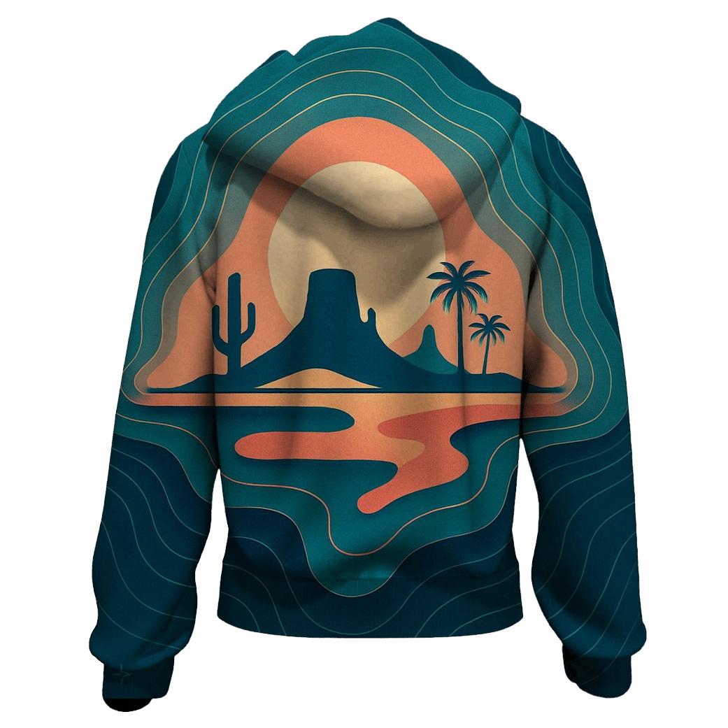 Prismatic Topography Mirage zip-up hoodies