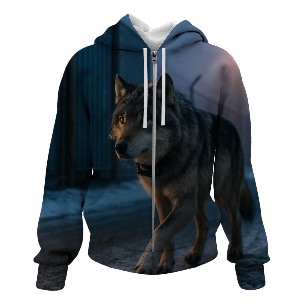 Telemetry Wolf At The Coastal Container Yard hoodies fashion