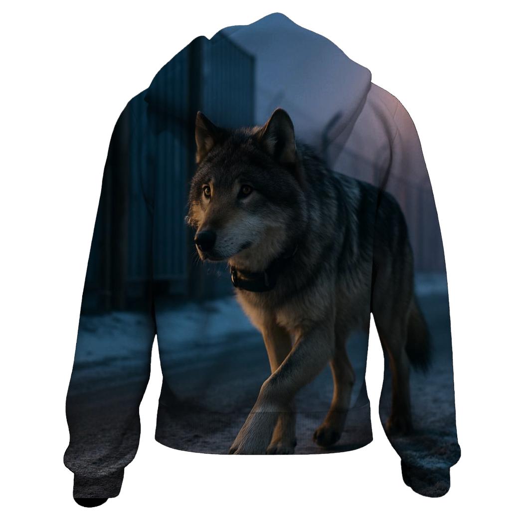 Telemetry Wolf At The Coastal Container Yard hoodies fashion