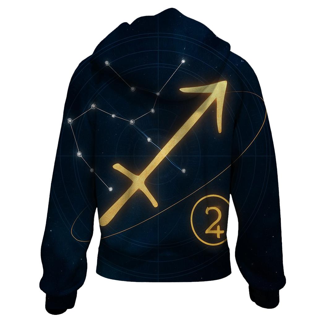 Sagittarius Jupiter Retrograde Star Compass hoodie styles