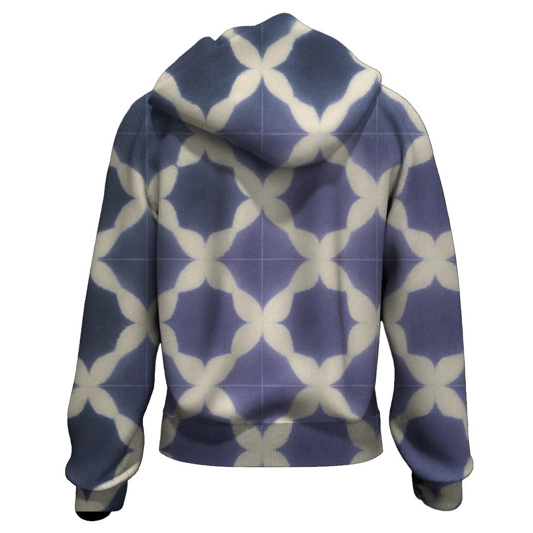 Eclipse Itajime Clamp Lattice embroidered hoodies