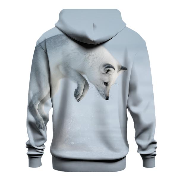 Tundra Pounce Arctic Fox lightweight hoodies
