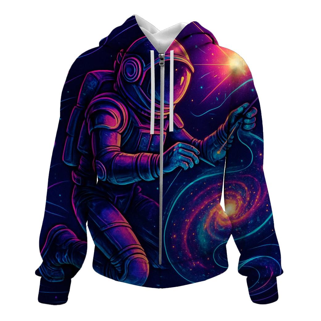 Astral Weaver Of The Chromatic Nebula zip-up hoodies