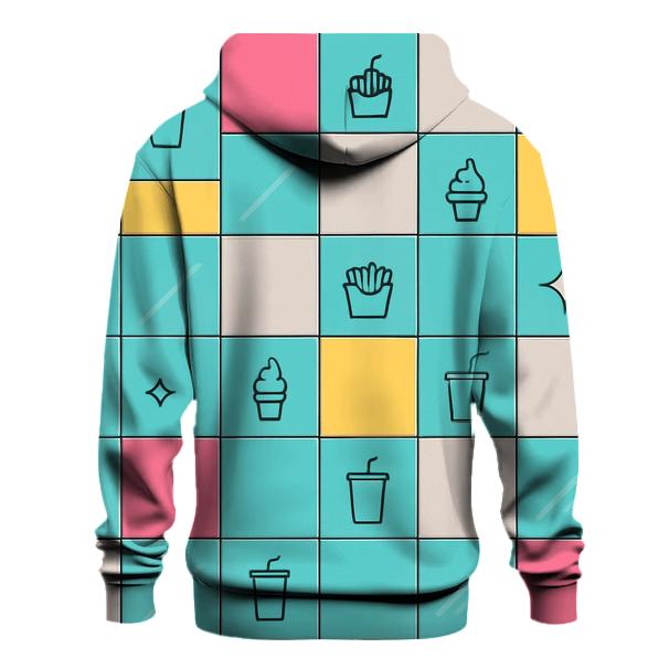 Mall Food Court Neon Tiles custom hoodies
