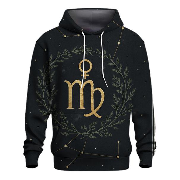 Virgo Mercury Herbarium Constellation Chart heavyweight hoodies