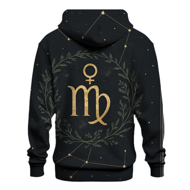 Virgo Mercury Herbarium Constellation Chart heavyweight hoodies