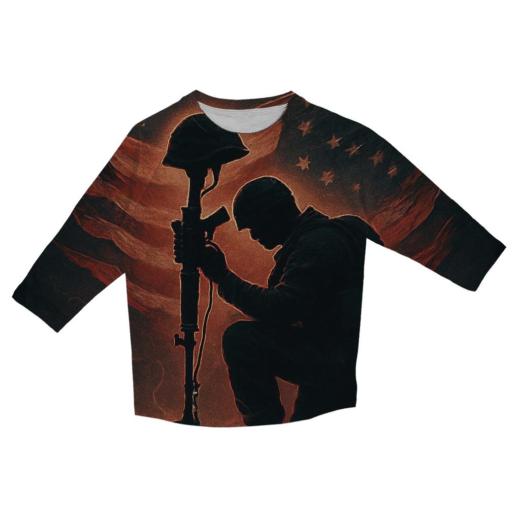 Candlelight Oath Beneath The Stars printed three quarter sleeve shirts