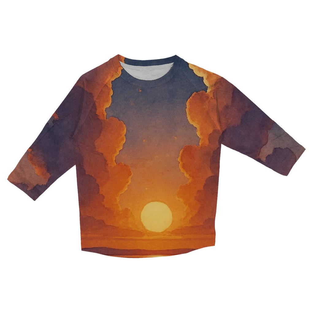 Cathedral Clouds At Golden Fade custom 3/4 sleeve shirts