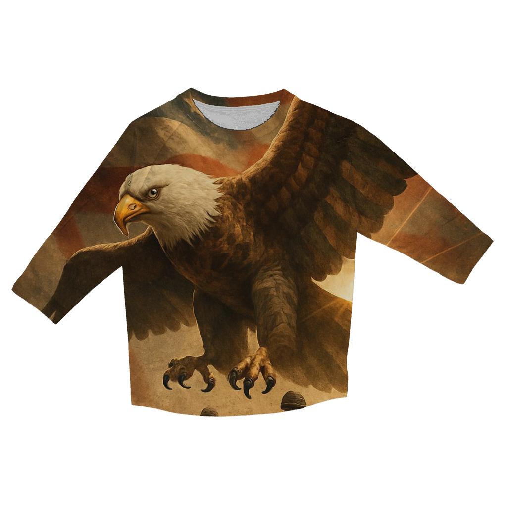 Eagle Over The Storm Line Standard printed three quarter sleeve shirts