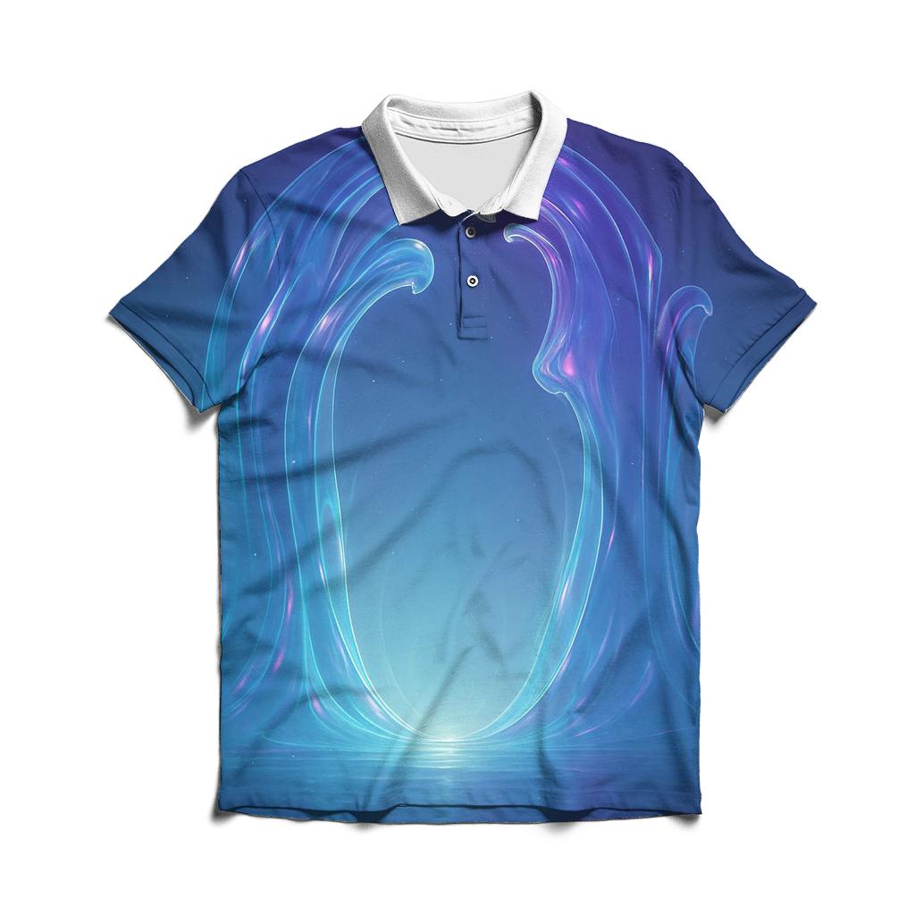 Prismatic Tide Cathedral casual sports polo shirts