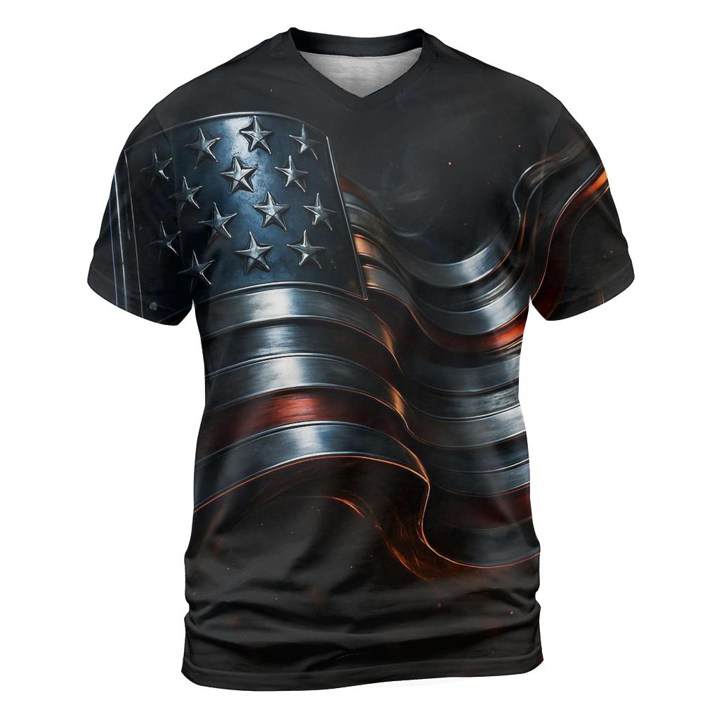 Midnight Foundry Flag unique graphic print tees