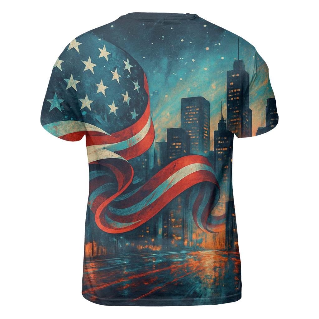 Liberty Tide Over The Skyline unique graphic print tees