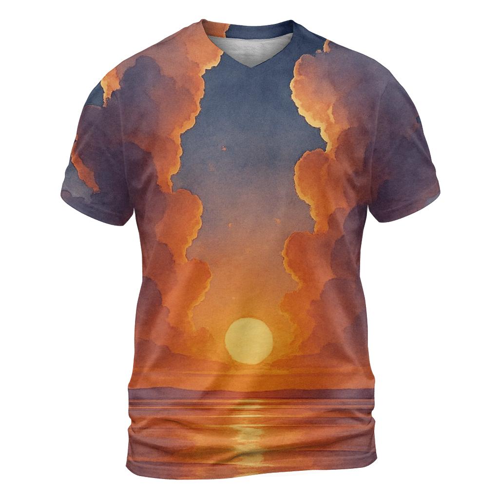 Cathedral Clouds At Golden Fade statement graphic shirts