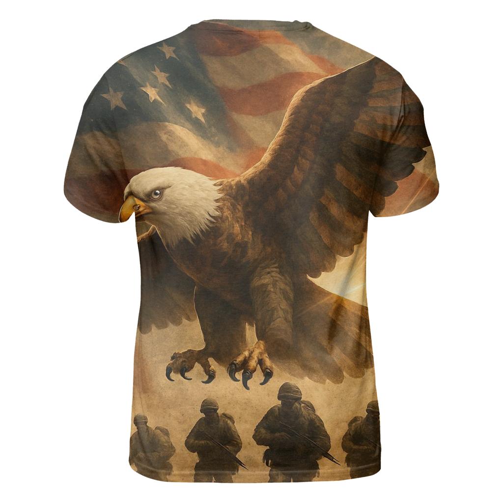 Eagle Over The Storm Line Standard artistic all-over print tops