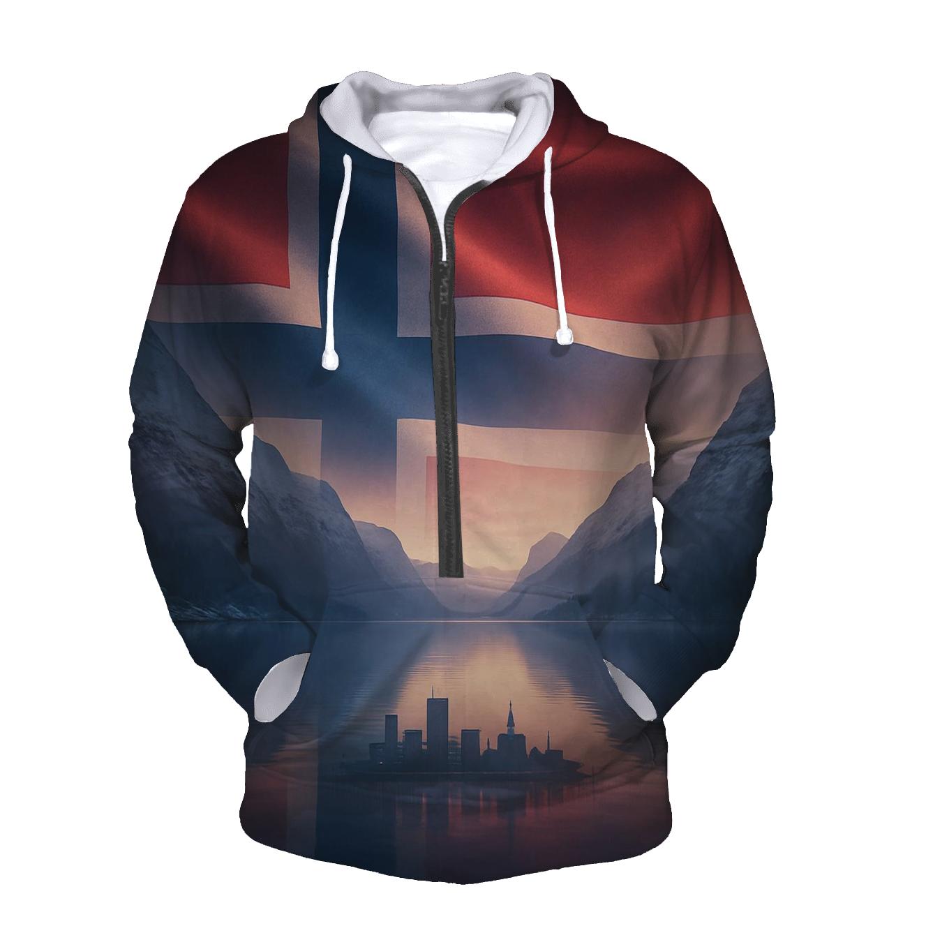 Aurora Fjord Flag Norway hoodie styles