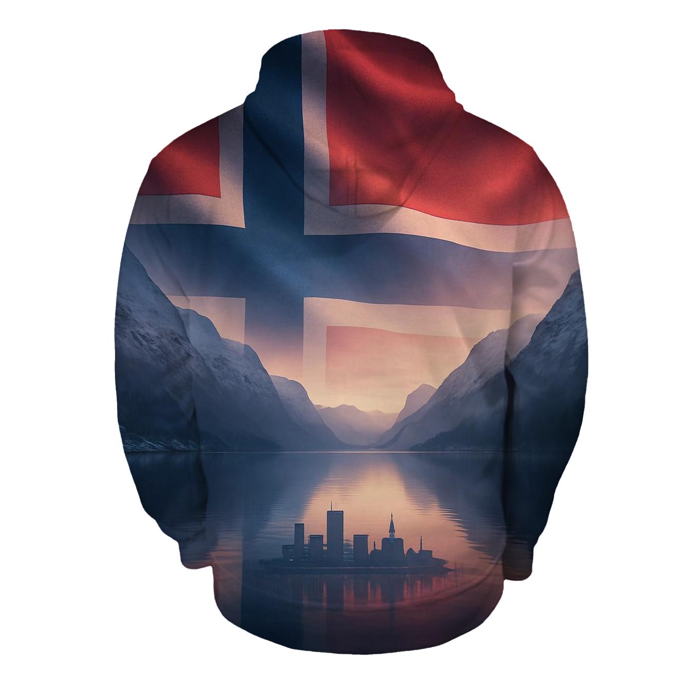 Aurora Fjord Flag Norway hoodie styles