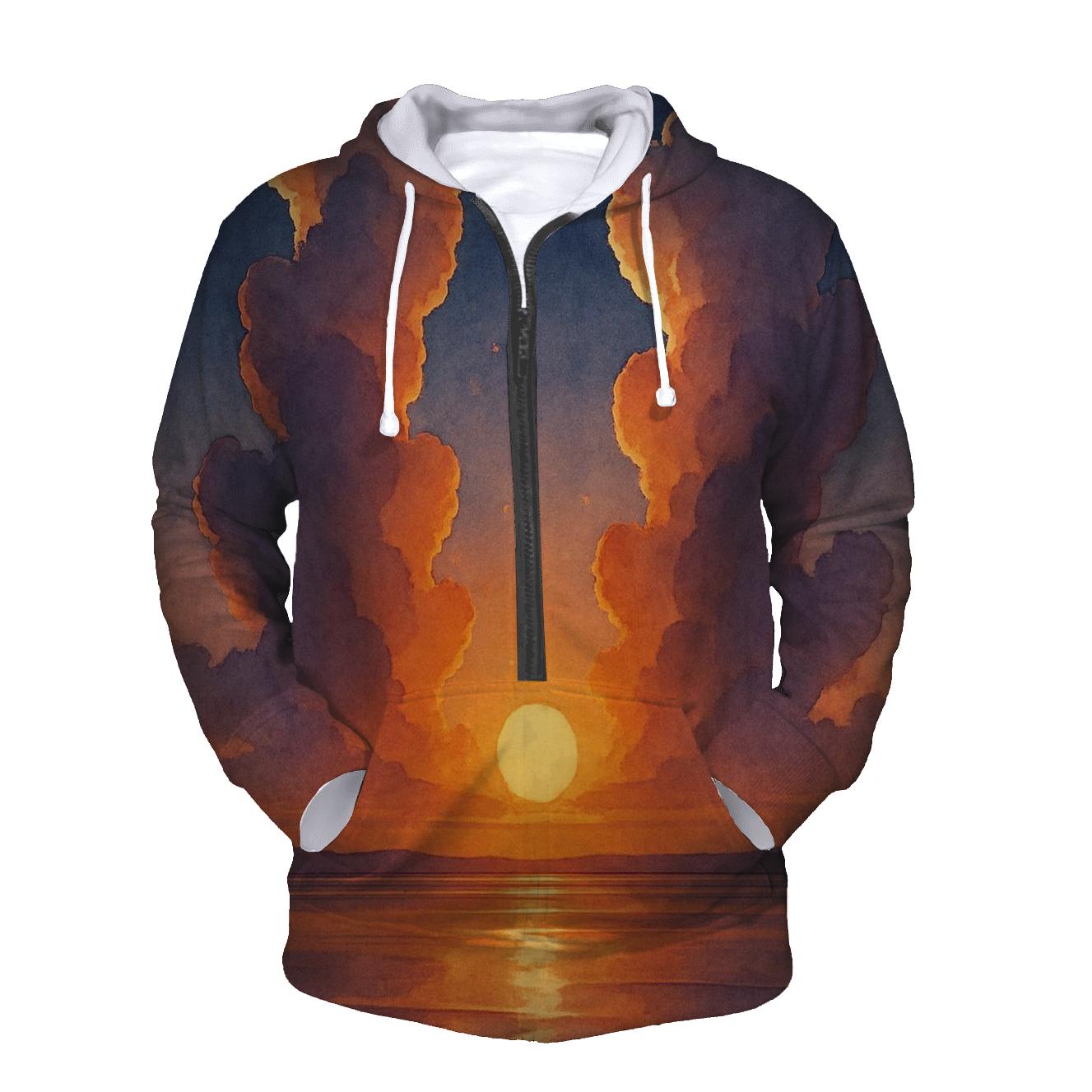 Cathedral Clouds At Golden Fade printed hoodies