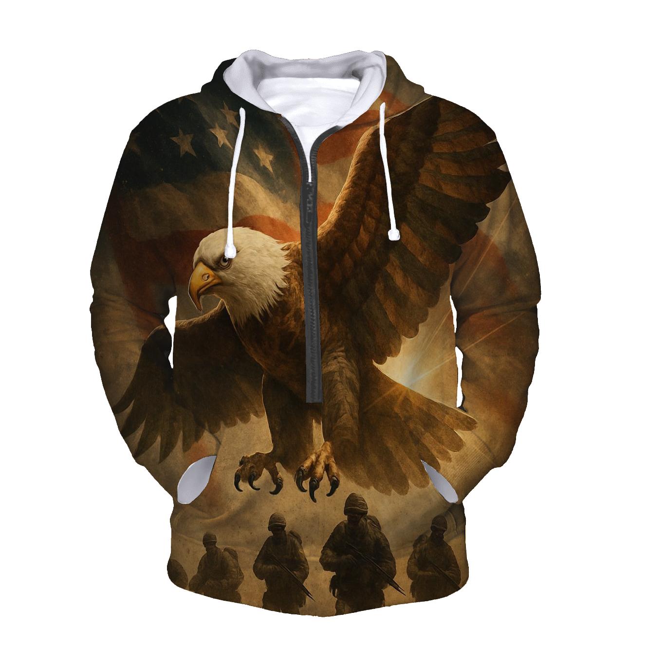 Eagle Over The Storm Line Standard heavyweight hoodies