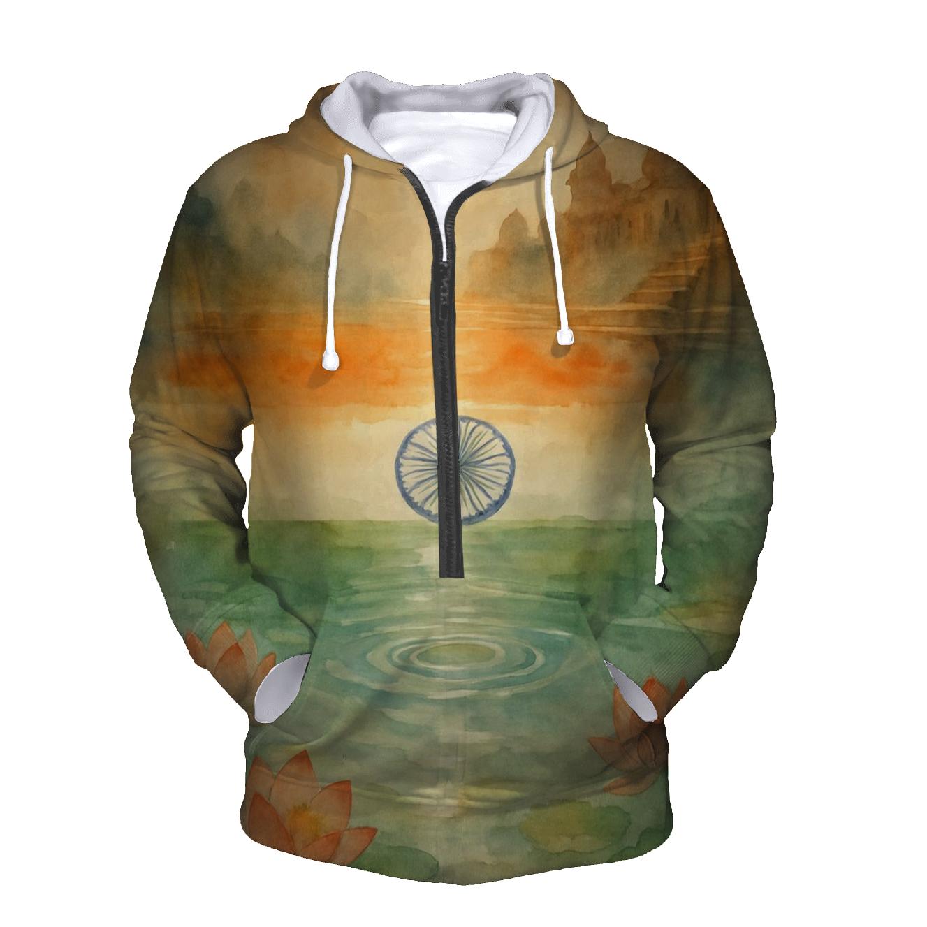 Monsoon Mirror Flag India premium hoodies