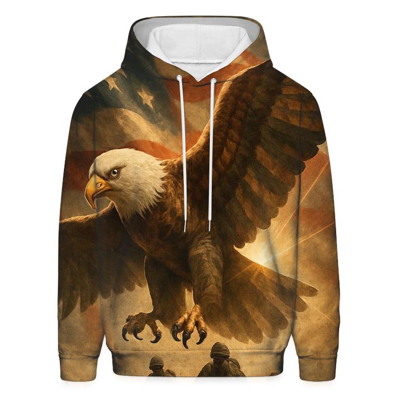 Eagle Over The Storm Line Standard printed hoodies