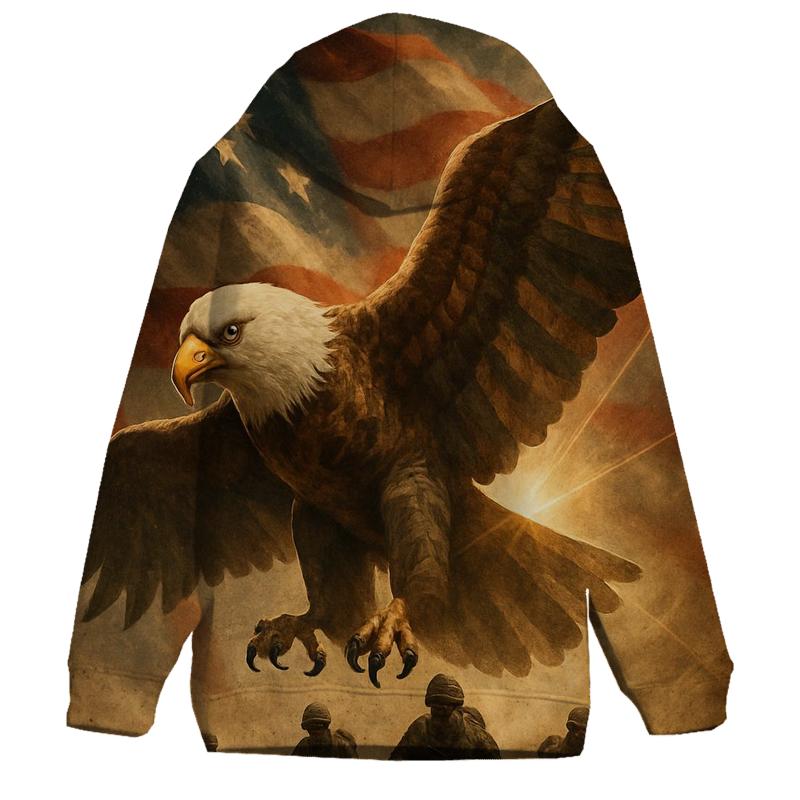 Eagle Over The Storm Line Standard printed hoodies