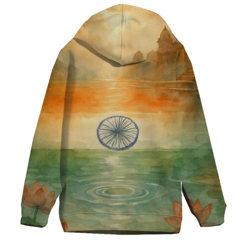 Monsoon Mirror Flag India graphic hoodies