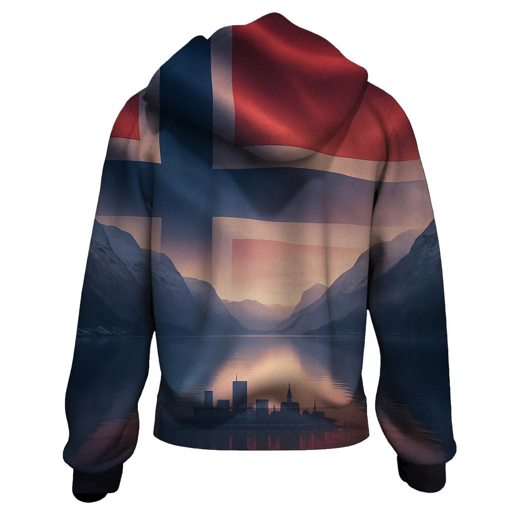 Aurora Fjord Flag Norway hoodie styles