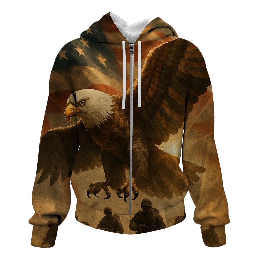 Eagle Over The Storm Line Standard pullover hoodies