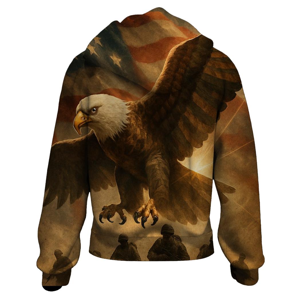 Eagle Over The Storm Line Standard pullover hoodies